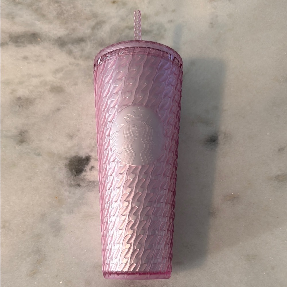 Starbucks Pink Tumbler with Straw